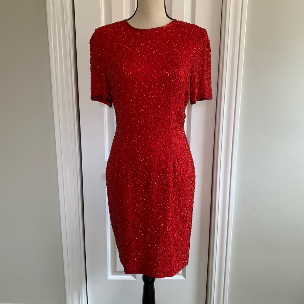 A.J. Bari vintage 100% silk dress
